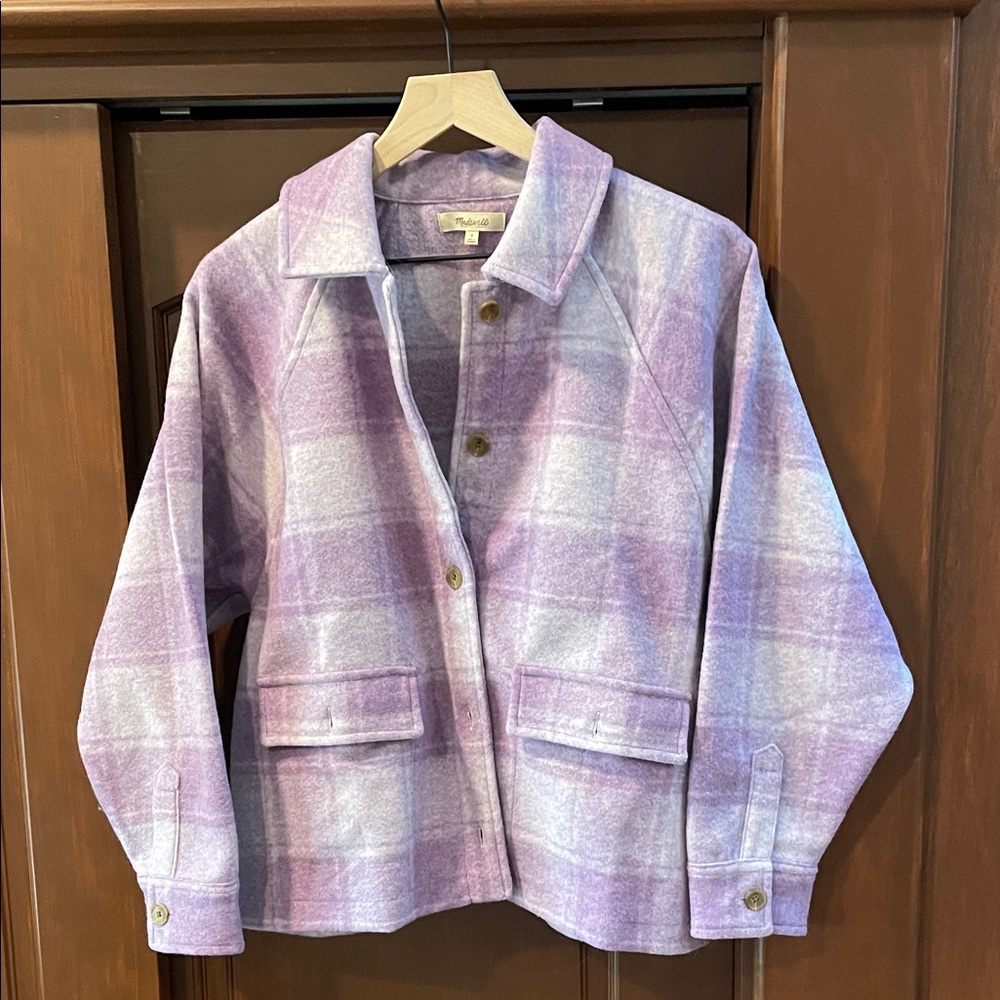 Madewell Lavender shirt jacket shacket size small EUC